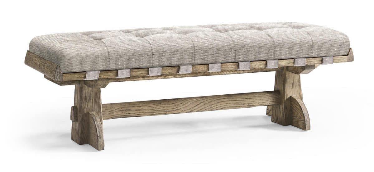 Jonathan Charles 491309-FDO-F062 Echo Canyon Upholstered Bench