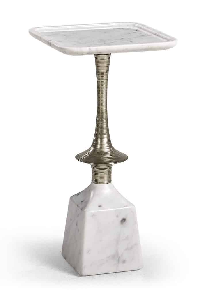 Jonathan Charles 009-3-DQ1-WMA Stone Harbor Martini Table White