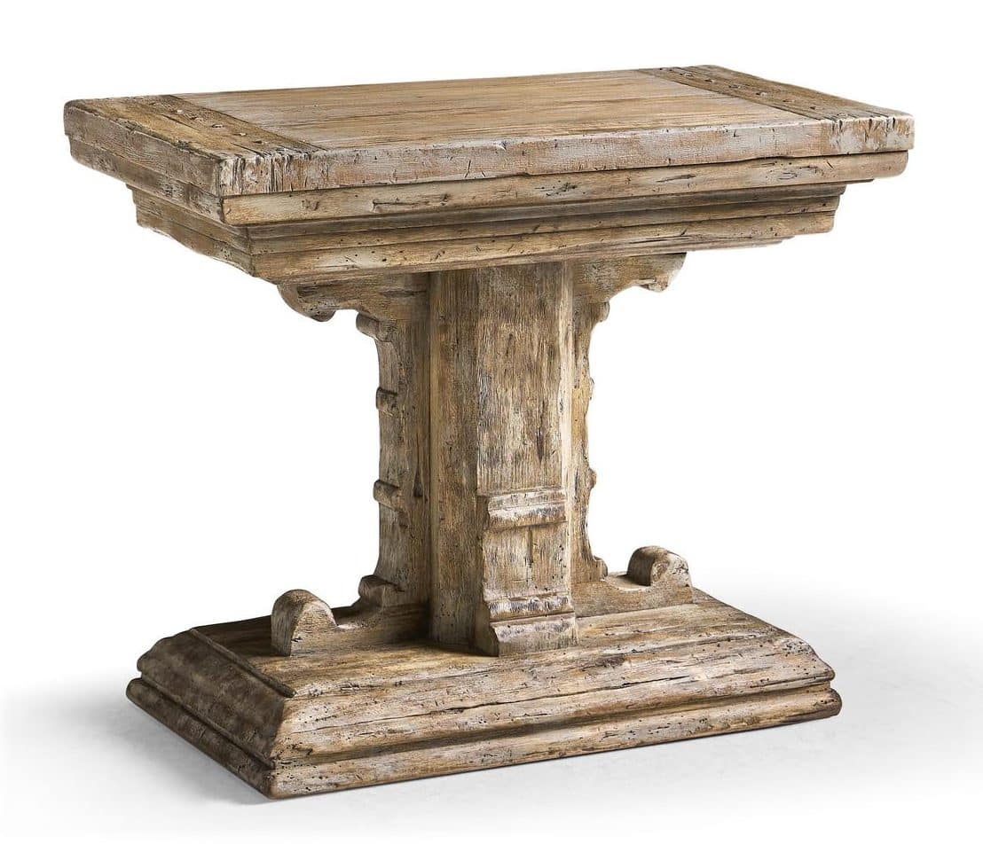 Jonathan Charles 491298-LSW Caldera Pedestal-Base Side Table