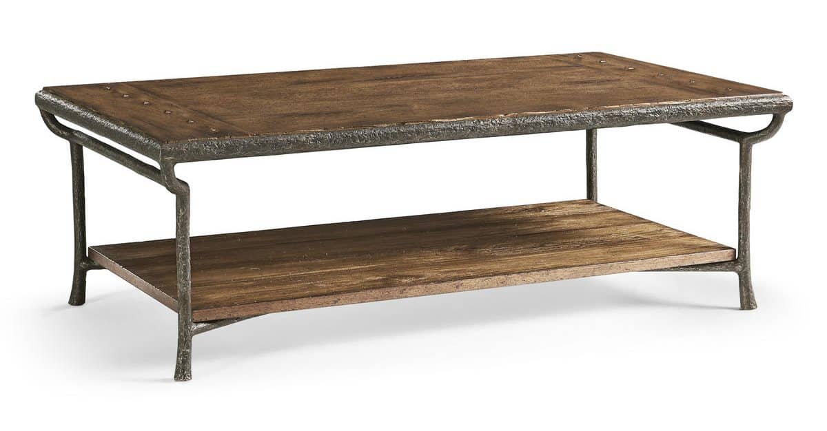 Jonathan Charles 491315-CMF Forge Iron Cocktail Table Jonathan Charles 491315-CMF Forge Iron Cocktail Table