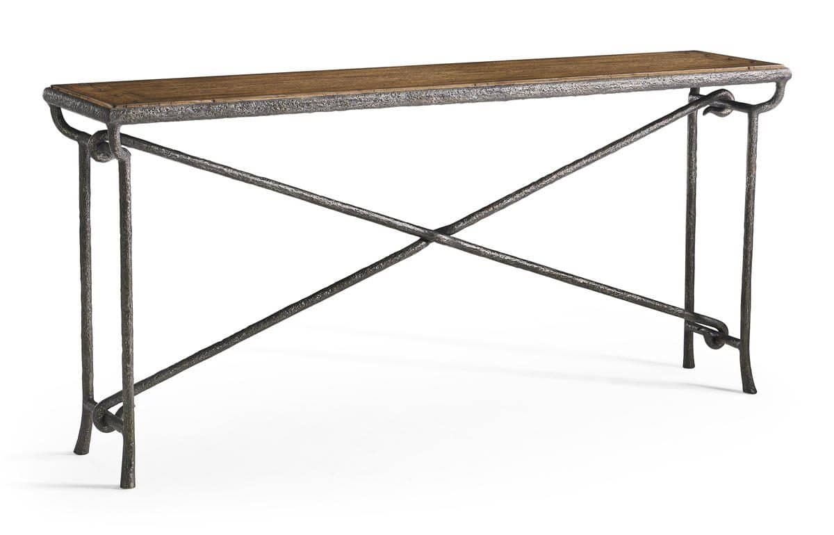 Jonathan Charles 491318-CMF Forge Iron Console Table Jonathan Charles 491318-CMF Forge Iron Console Table