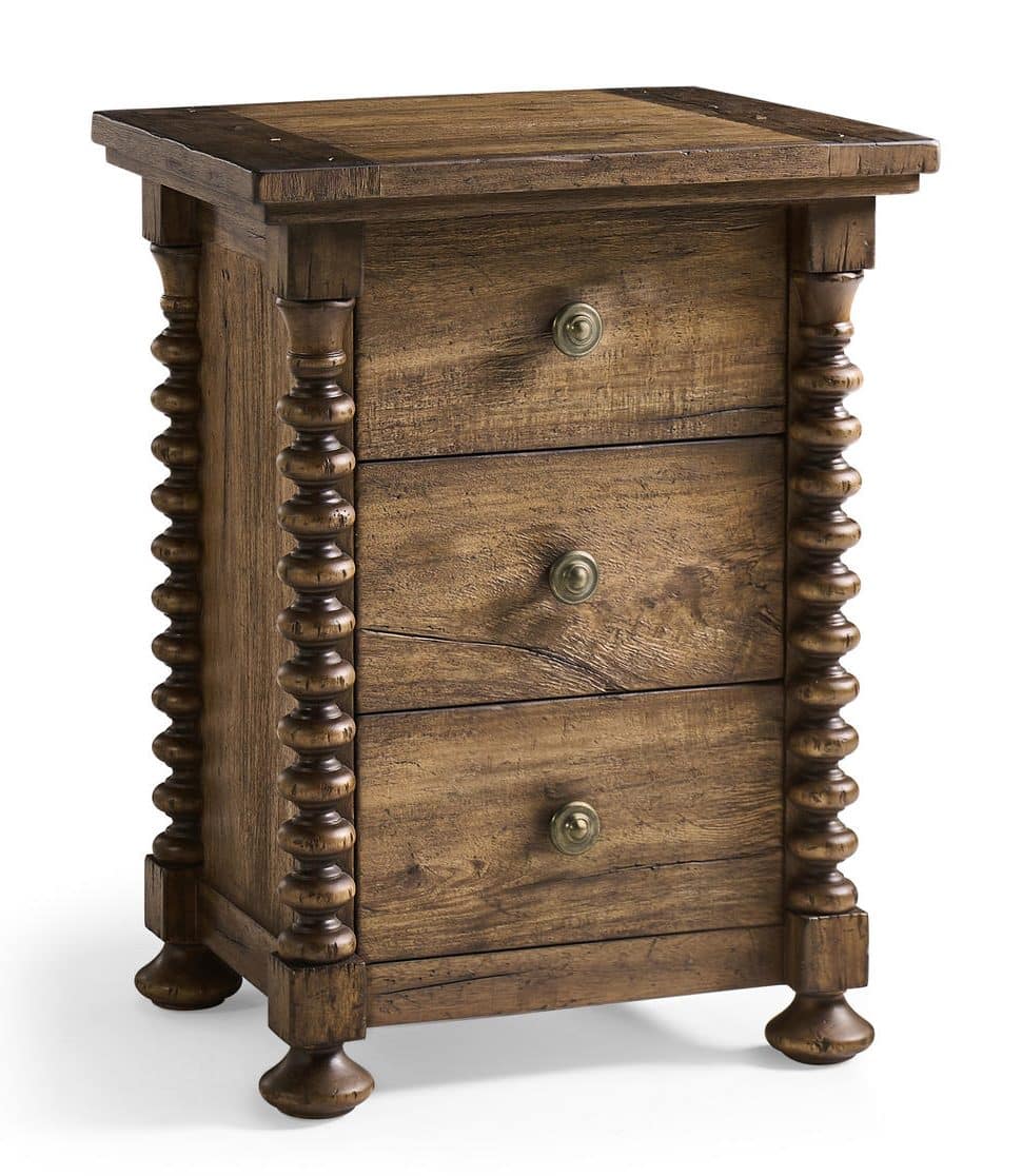 Jonathan Charles 491322-MSW-24L Tamarisk 3 Drawer Narrow Nightstand
