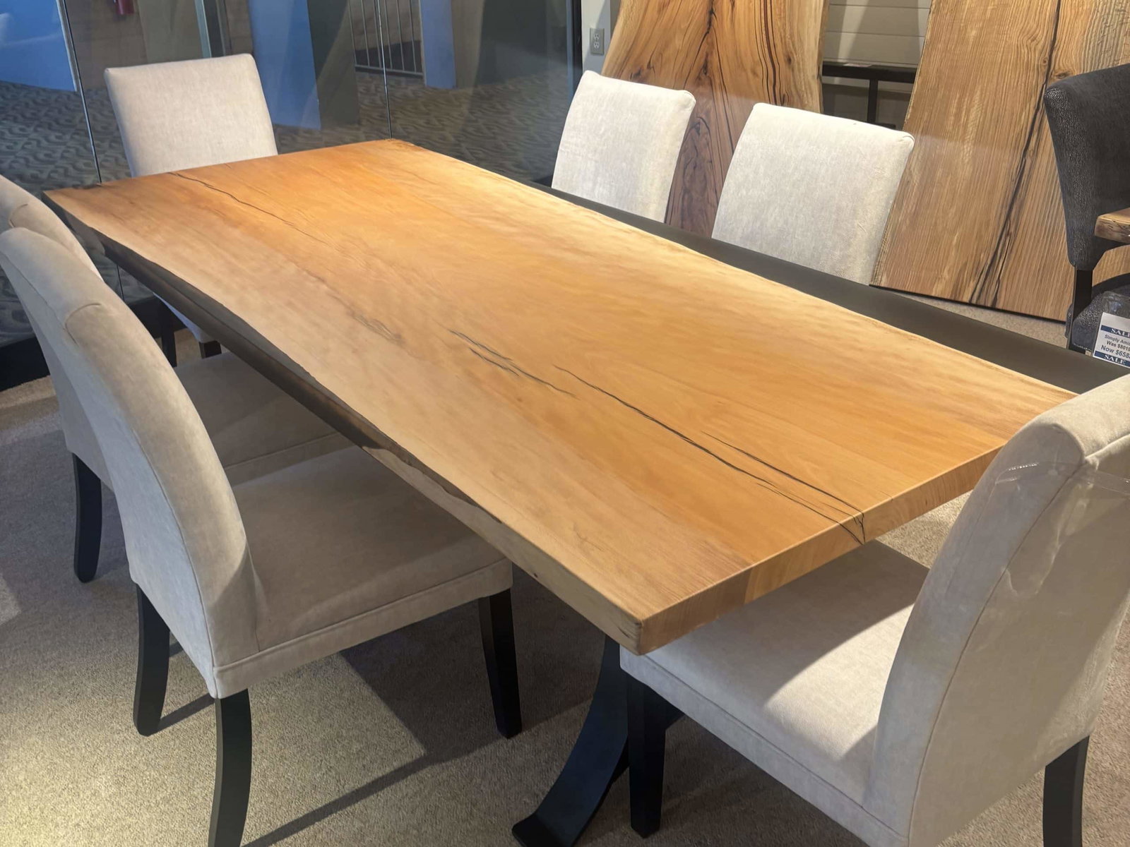 Still Fork 13LET4296SYC Sycamore Live Edsge Table with Black Epoxy