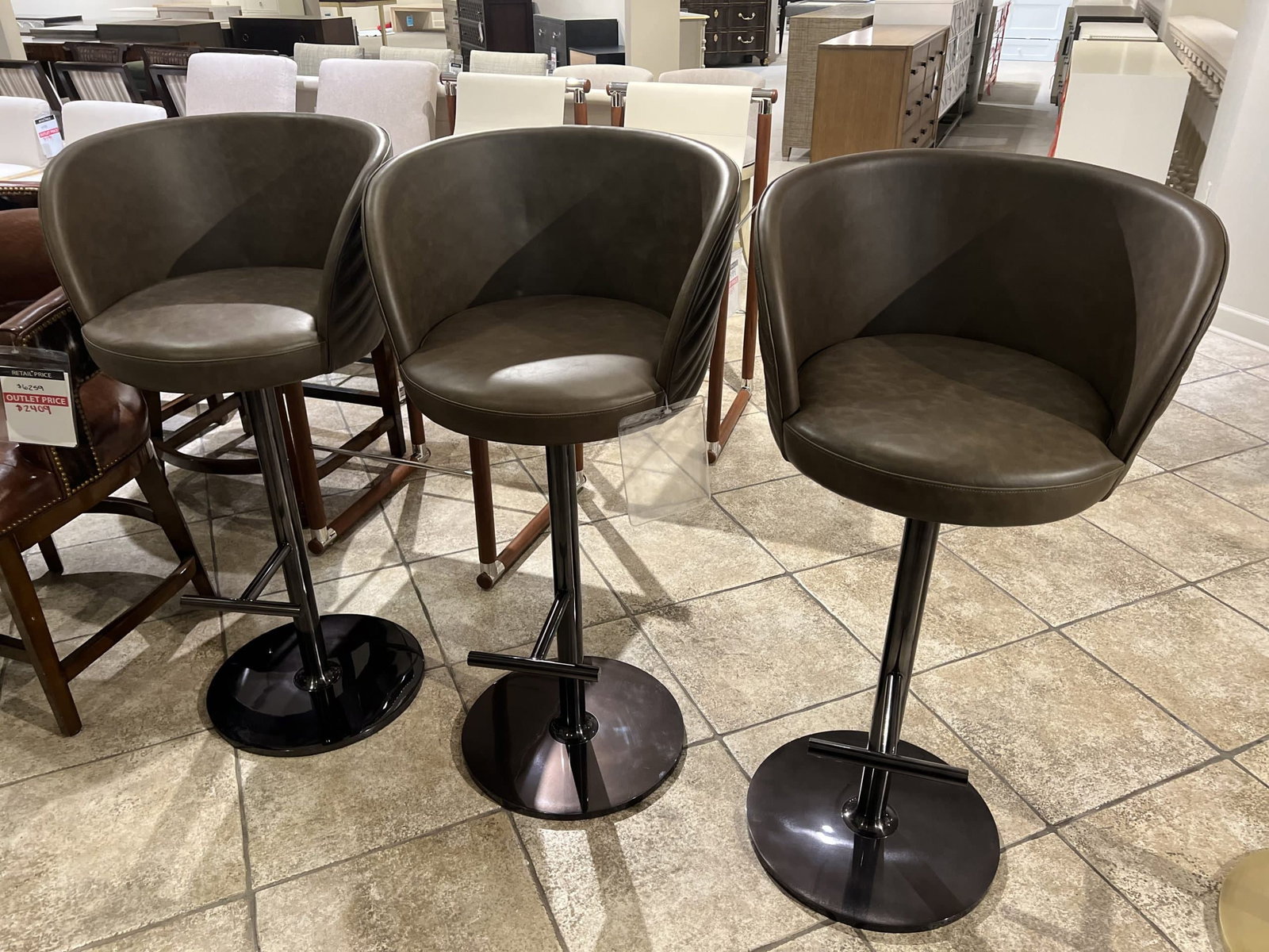 Maitland-Smith 8493-42/40 Bar Stool – Blk Nickel