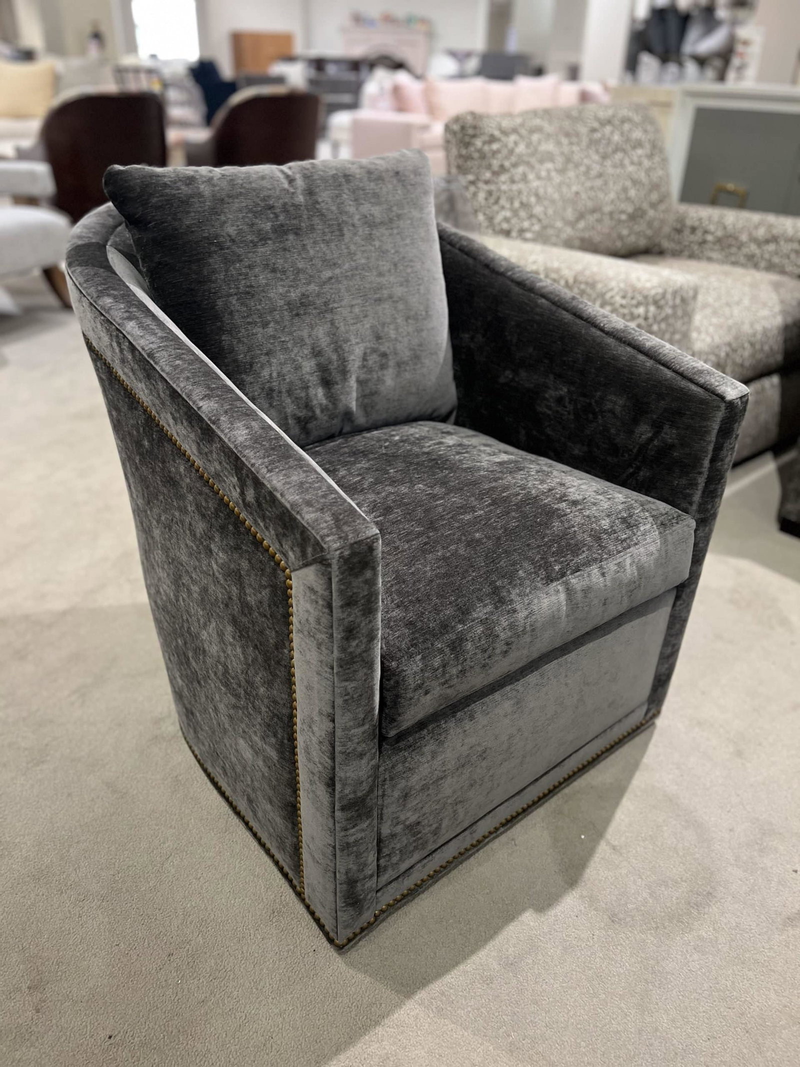 Century LTD5257-8/60 Gerard Swivel Barrel Chair