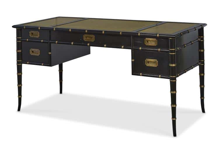Highland House HH28-132-AS Daphne Desk With Leather Top
