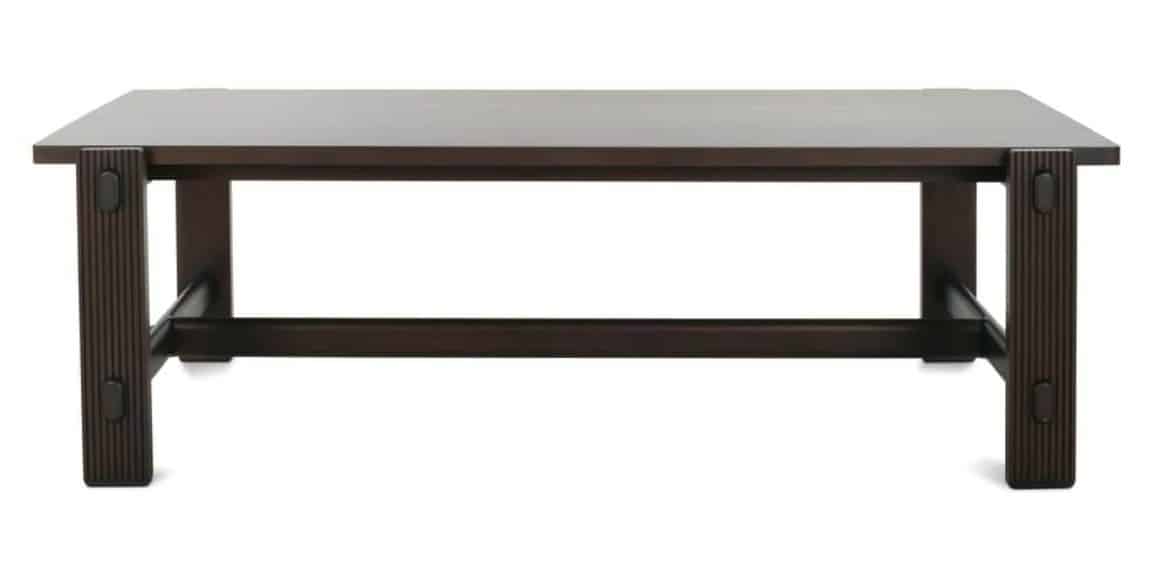 Rowe Furniture RR-11011-805 A/B Kindred Rectangle Dining Table – Mahogany Top in Godiva Base