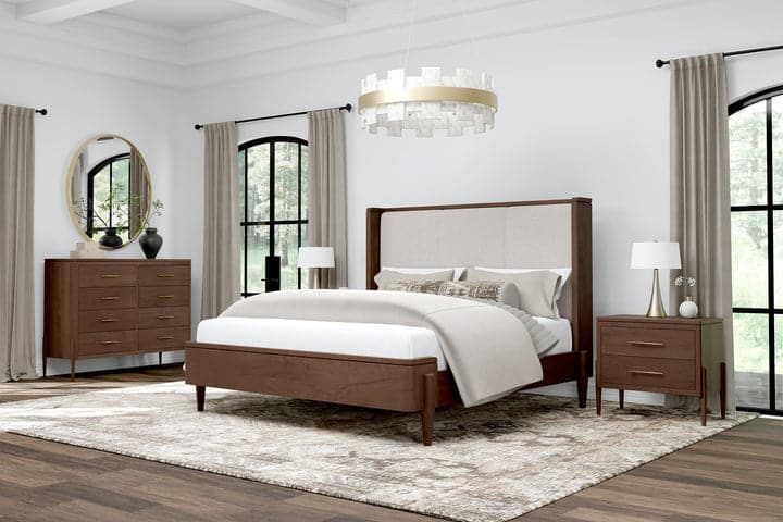 Simply Amish SBCEL-11B5-F Celine Upholstered Twin Bed