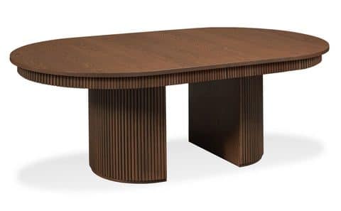 Simply Amish ETARR-G11D30E Aria Double Pedestal Table