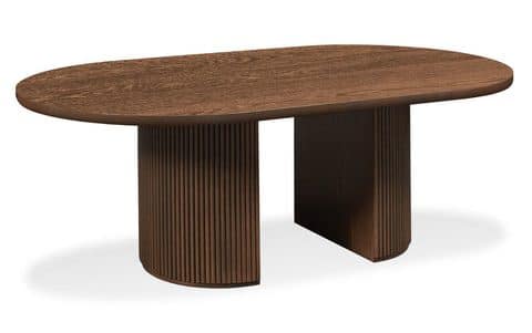 Simply Amish ETARR-G16D21A Aria Solid Top Double Pedestal Table