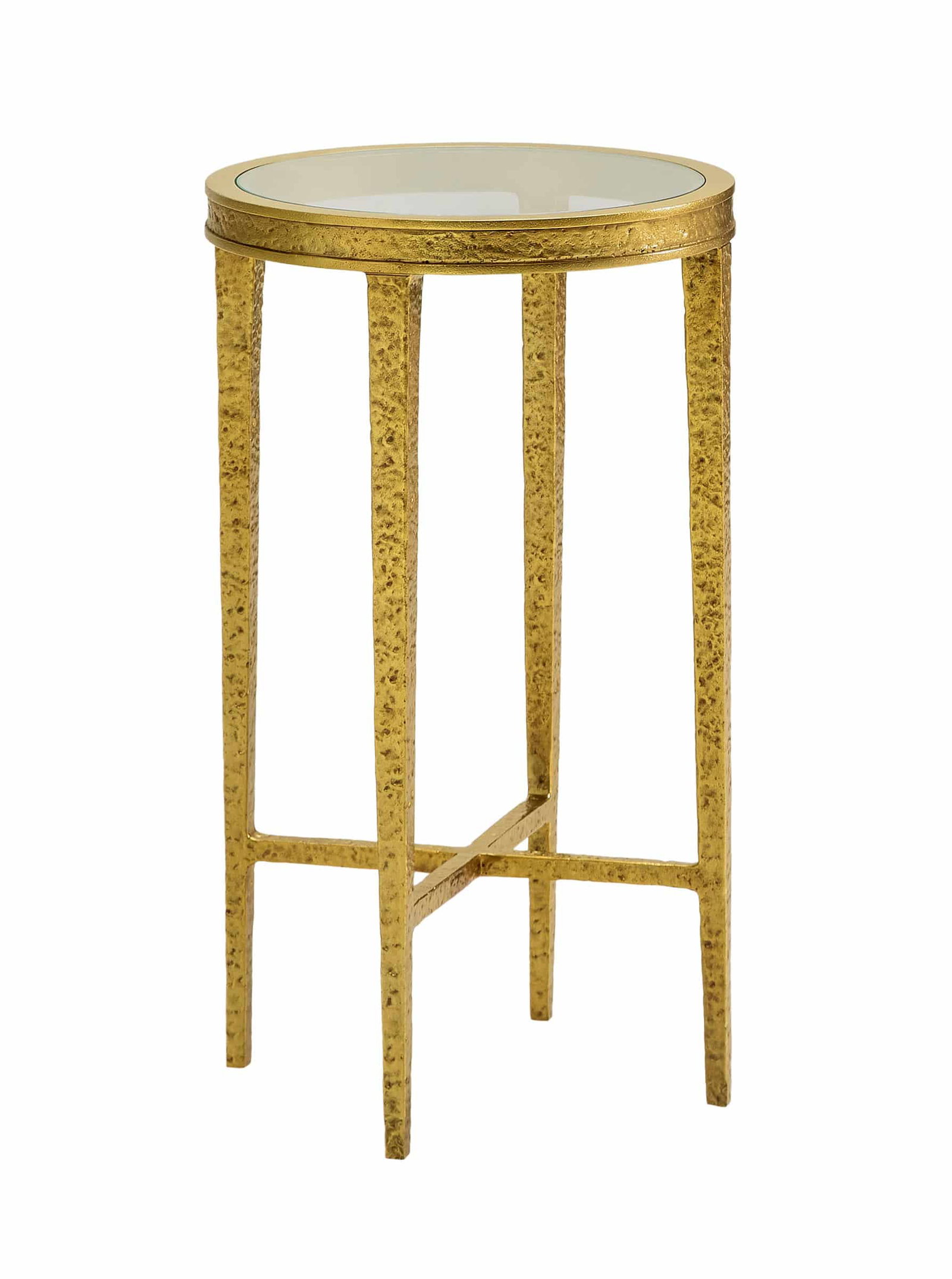 Modern History MH1203F03 Texture Round Spot Table-Ant. Brass