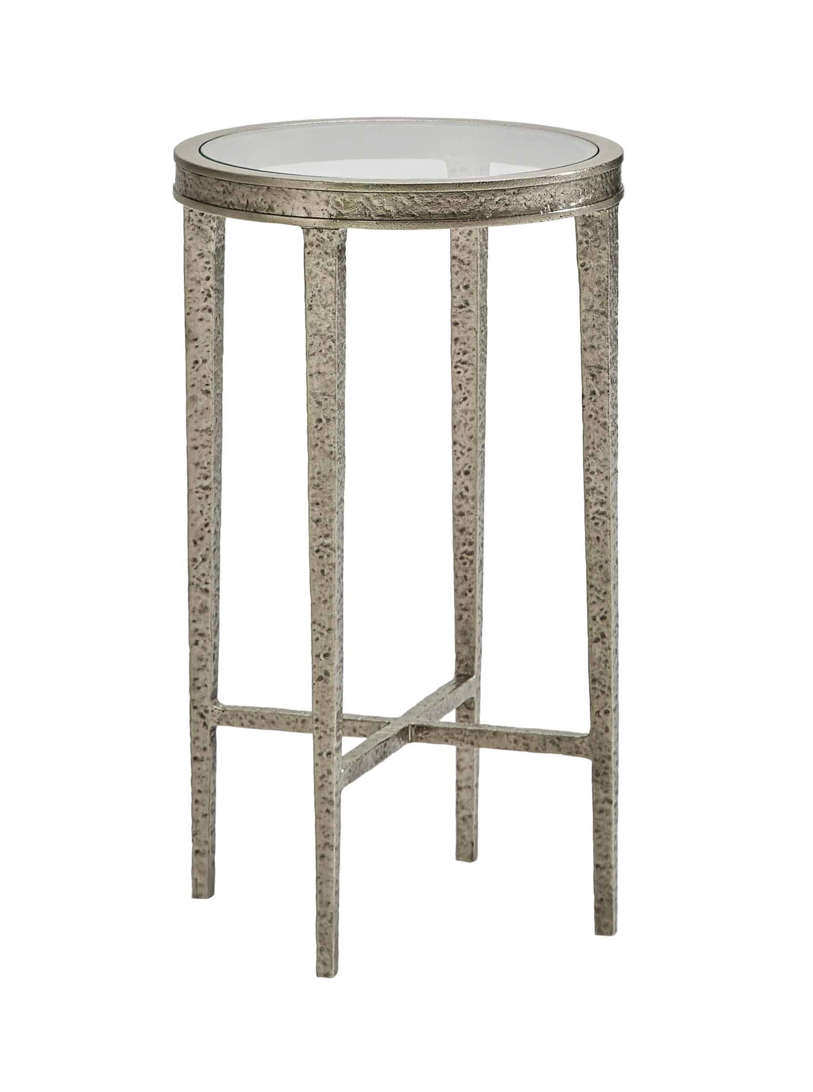Modern History MH1203F04 Texture Round Spot Table-Silver Modern History MH1203F04 Texture Round Spot Table-Silver