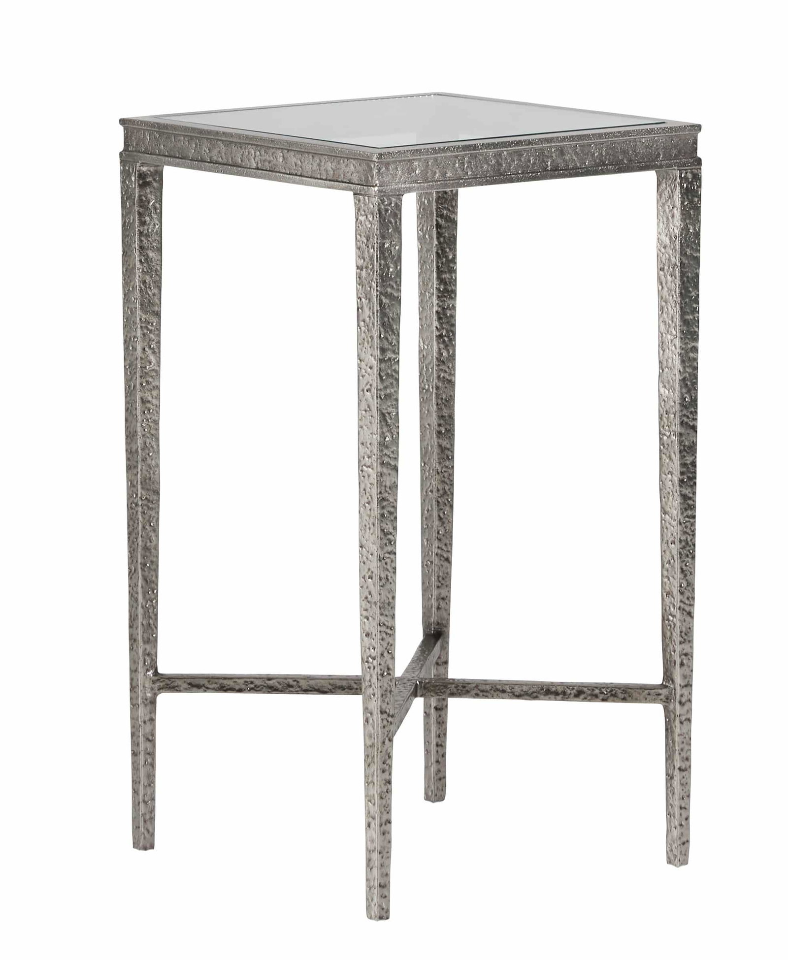 Modern History MH1204F04 Texture Square Spot Table-Ant. Aluminum