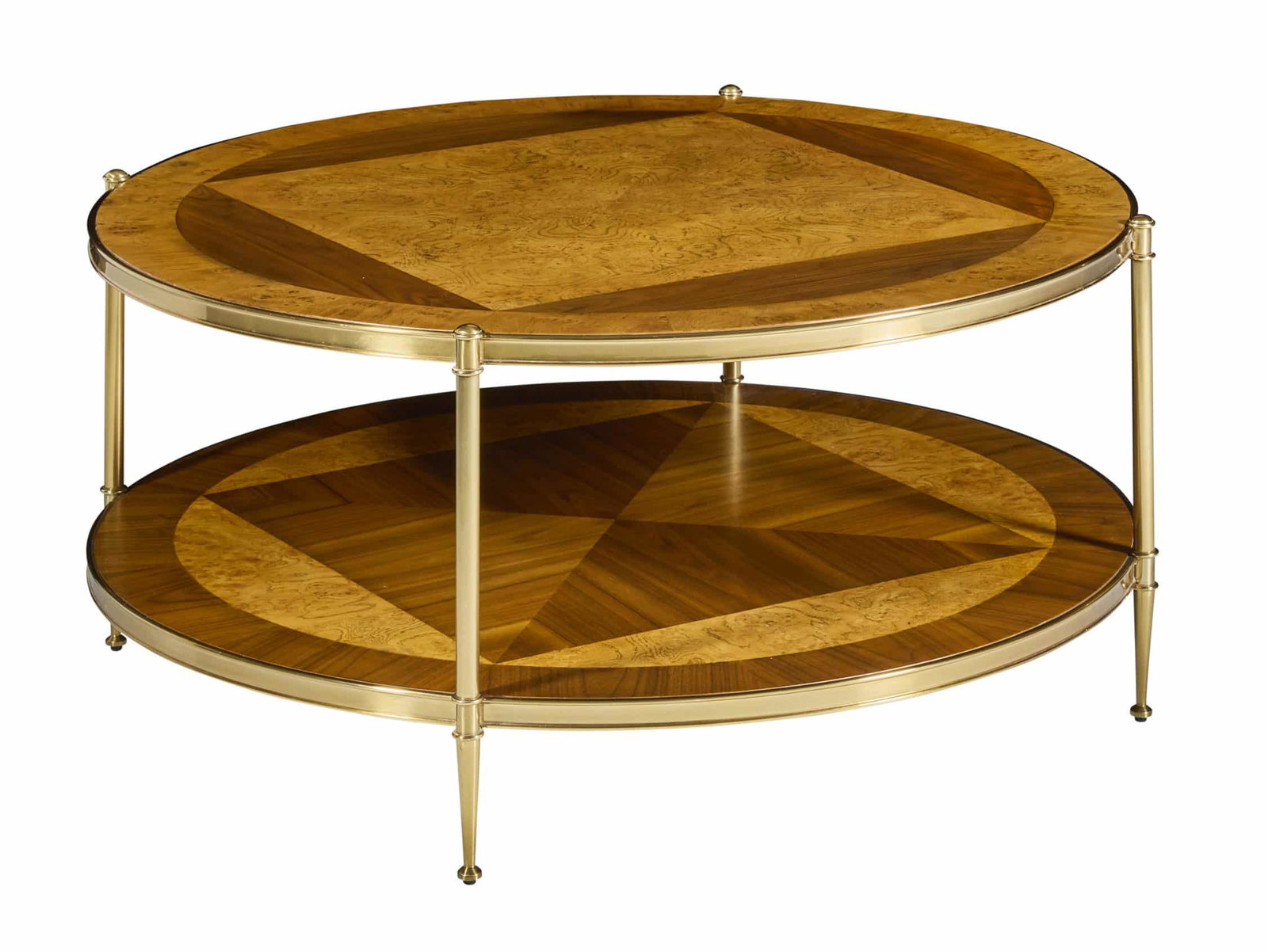 Modern History MH1211F01 Oak Burl & Walnut Round Cocktail Modern History MH1211F01 Oak Burl & Walnut Round Cocktail