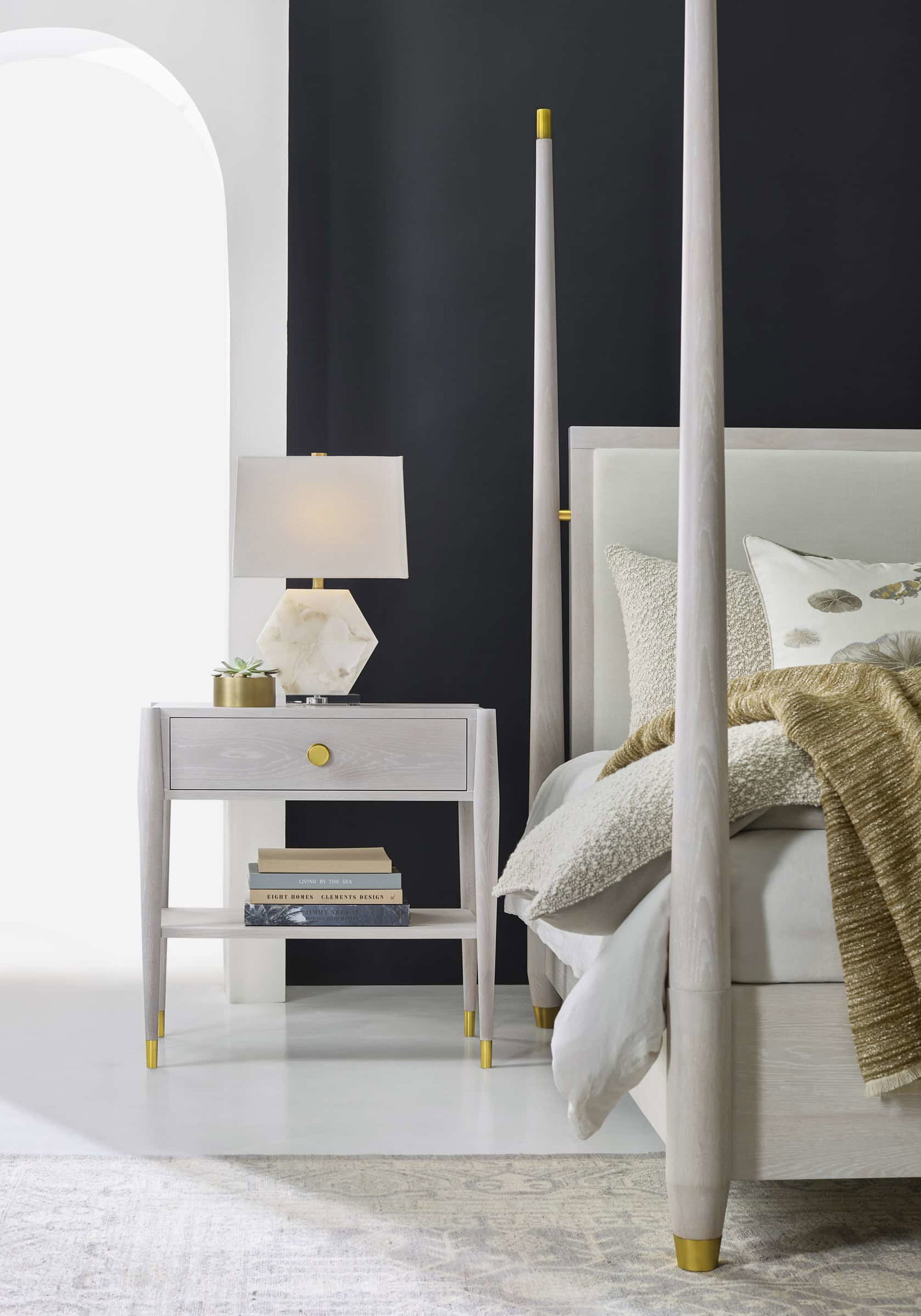 Modern History MH1246F02 Concourde Bedside Table-Ashe