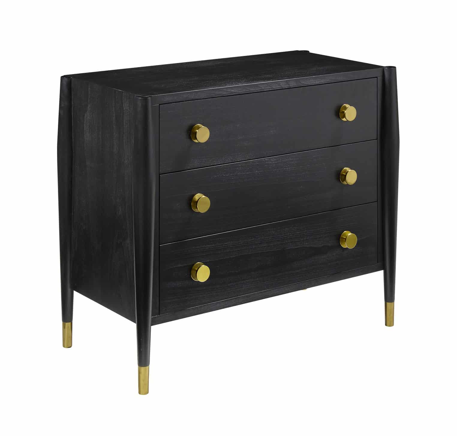 Modern History MH1247F01 Concourde Bedside Chest-Ebony