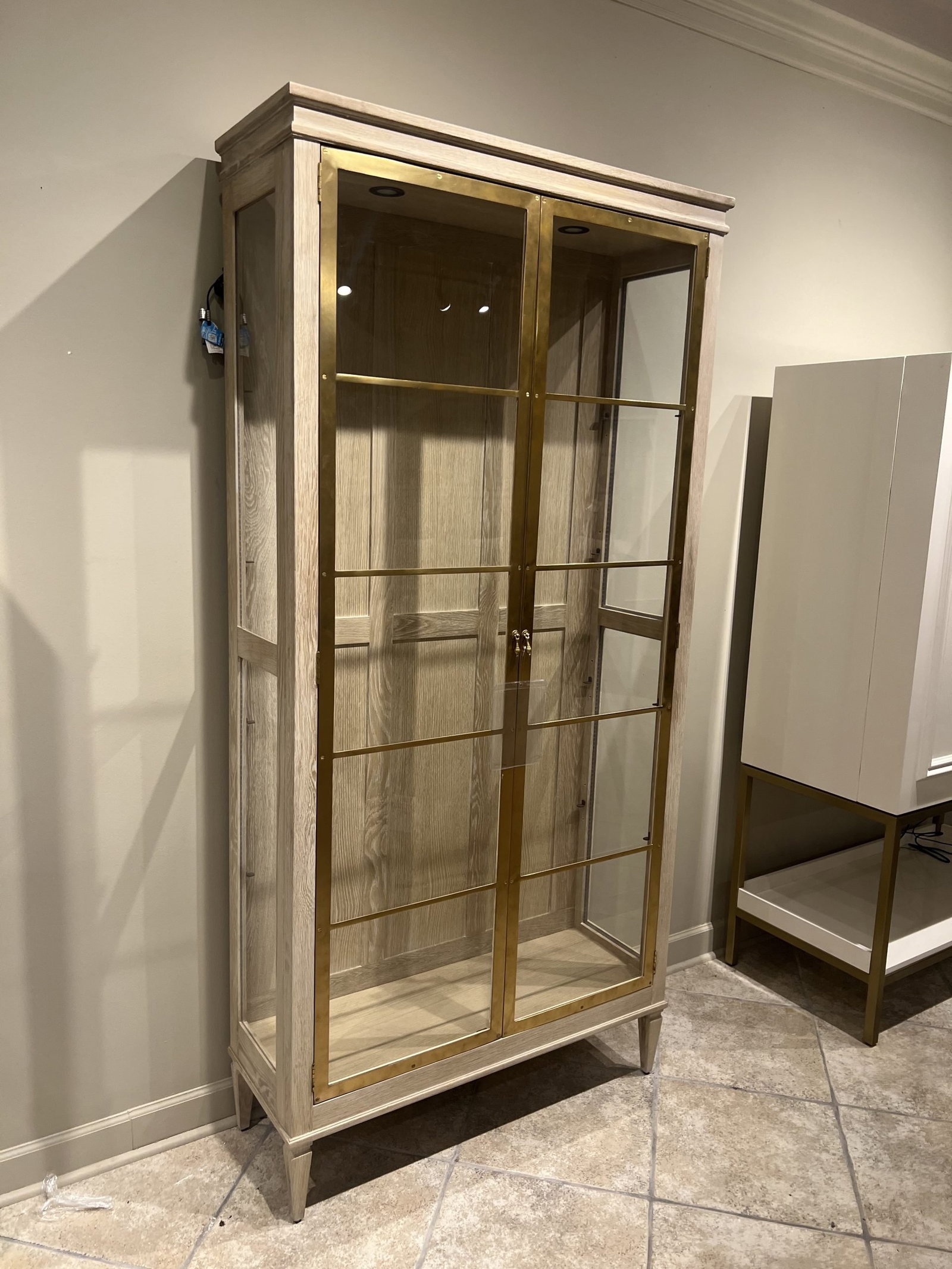 Century 89A-421-V1/40 Stocked Brass Front Curio