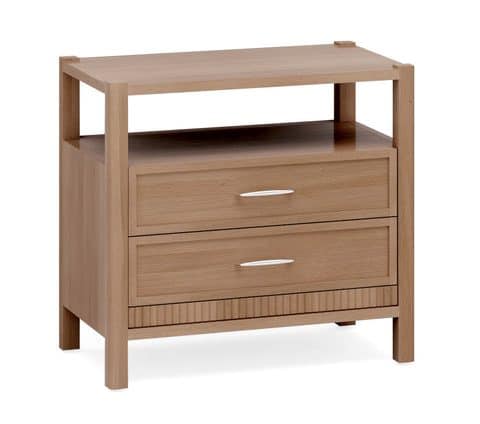Simply Amish SNBEE-04B1 Benedict 2-Drawer Nightstand with Opening