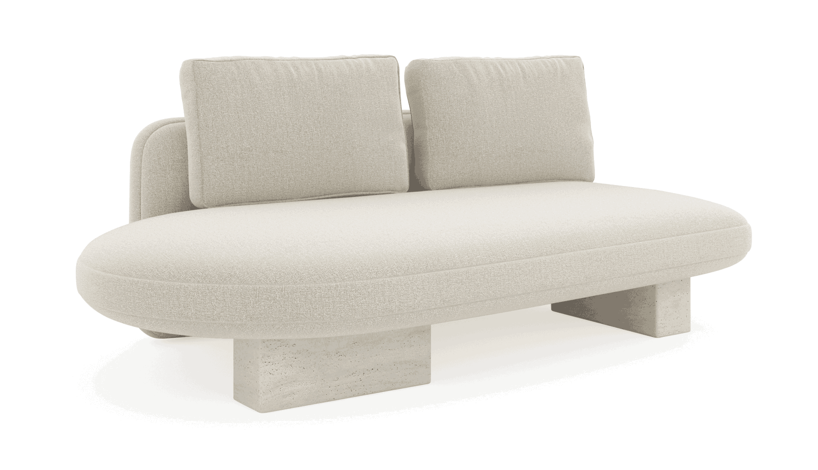 Caracole UPH-425V-RL7-B Overlap RAF Armless Bumper Ecru