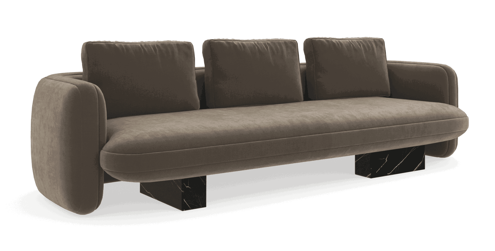 Caracole UPH-425V-011-A Overlap Sofa Dark Taupe