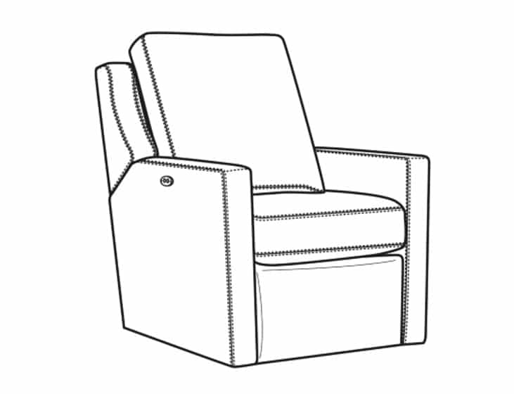 CR Laine L1725-05SWPR Heath Leather Swivel Power Recliner