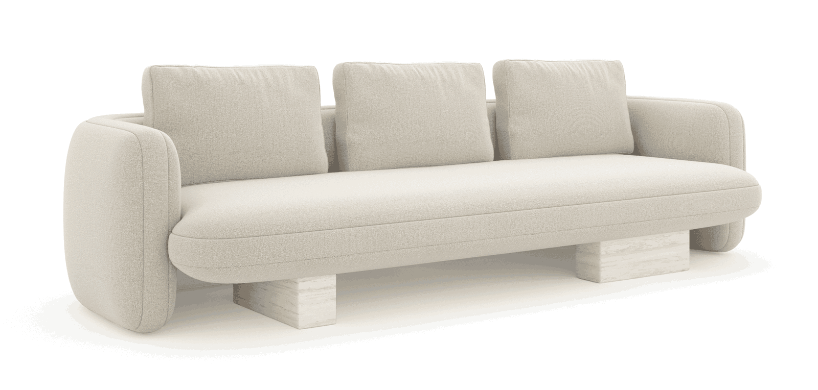 Caracole UPH-425V-011-B Overlap Sofa Ecru