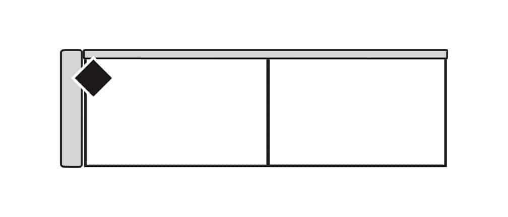 Four Seasons U7-237Q-LSF MCMICHAEL 37" LSF 2 SEAT QUEEN SLEEPER UPHOLSTERED WITHOUT SKIRT