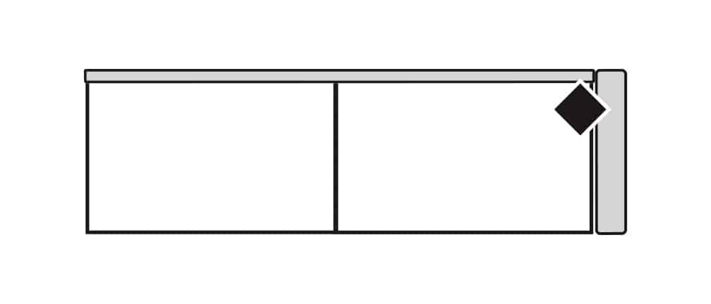Four Seasons U7-237Q-RSF MCMICHAEL 37" RSF 2 SEAT QUEEN SLEEPER UPHOLSTERED WITHOUT SKIRT