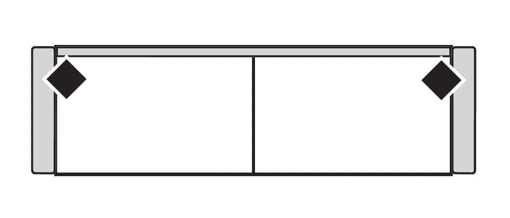 Four Seasons U7-237Q MCMICHAEL 37" 2 SEAT QUEEN SLEEPER UPHOLSTERED WITHOUT SKIRT