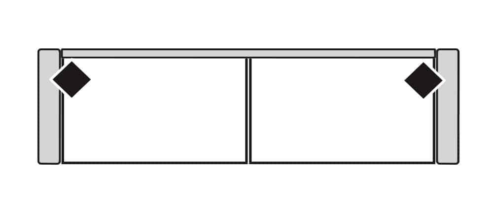 Four Seasons 1-237XLS HARPER 37″ XL 2 SEAT SOFA