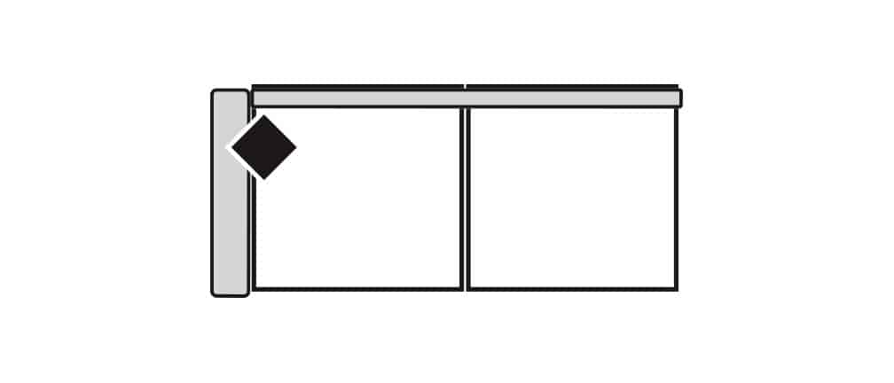 Four Seasons 2-237LSS-LSF MADDOX LSF LOVESEAT SLEEPER
