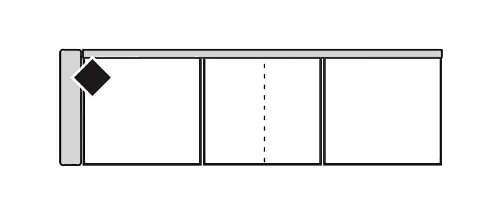 Four Seasons 17097S-LSF REYNOLDS LSF 3 SEAT SOFA