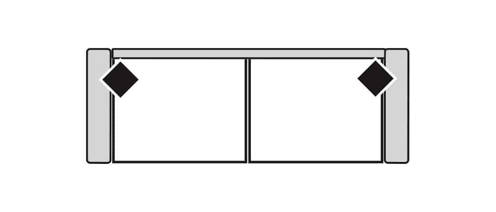 Four Seasons U7-237R MCMICHAEL 37" 2 SEAT REGULAR SLEEPER UPHOLSTERED WITHOUT SKIRT