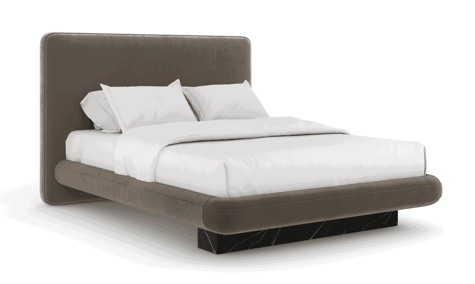 Caracole CLA-425V-107 Overlap Uph Qn Bed Dark Taupe