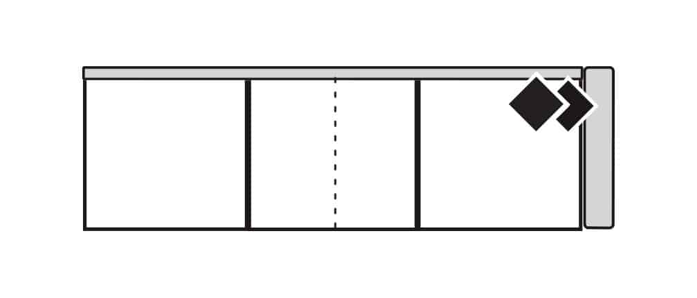 Four Seasons 7-341S-RSF MCMICHAEL 41" DEEP RSF 3 SEAT SOFA