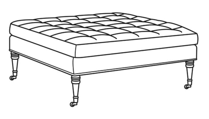 CR Laine 5027-07 Riley Square Ottoman