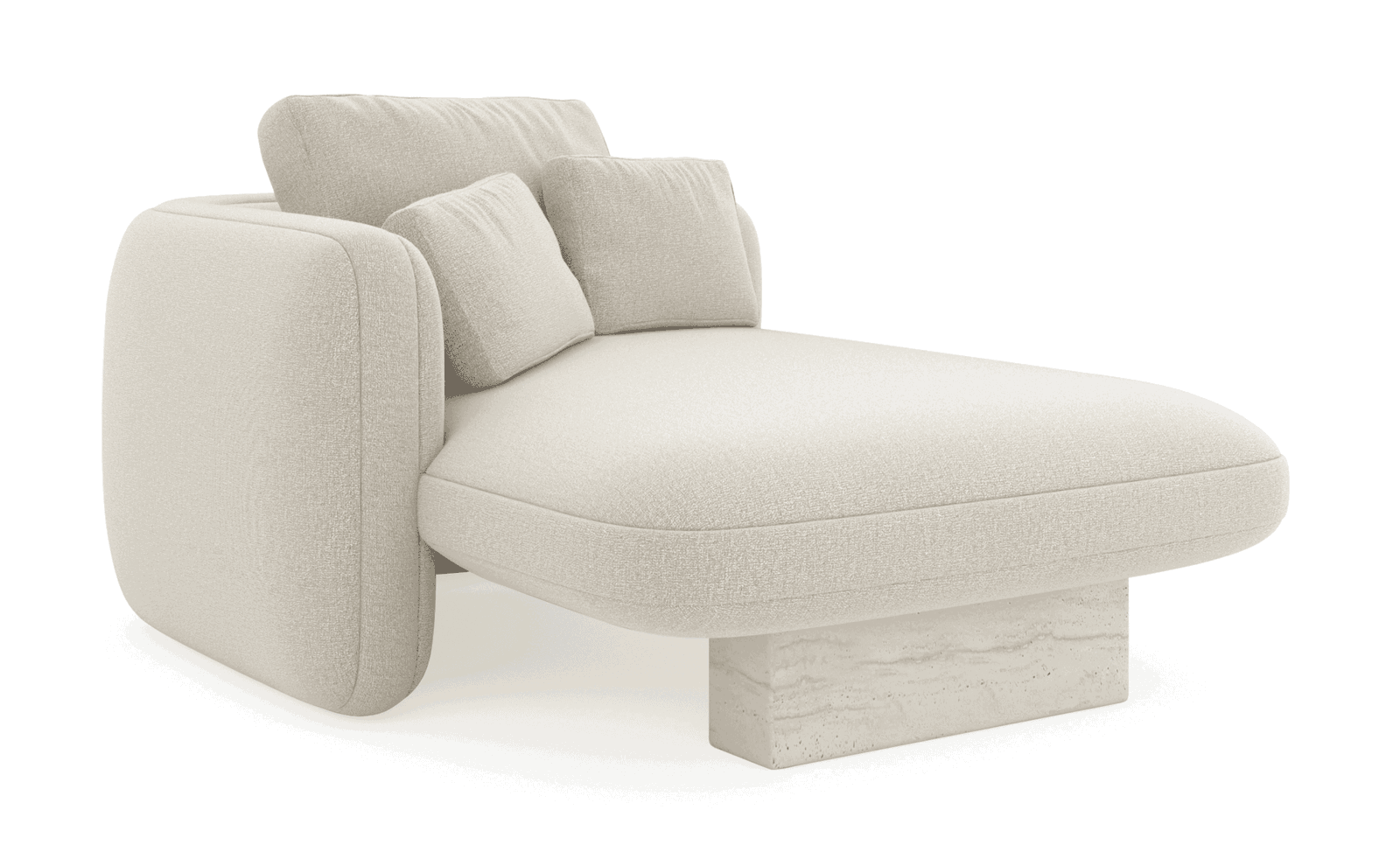 Caracole UPH-425V-LH5-B Overlap LAF Chaise Ecru