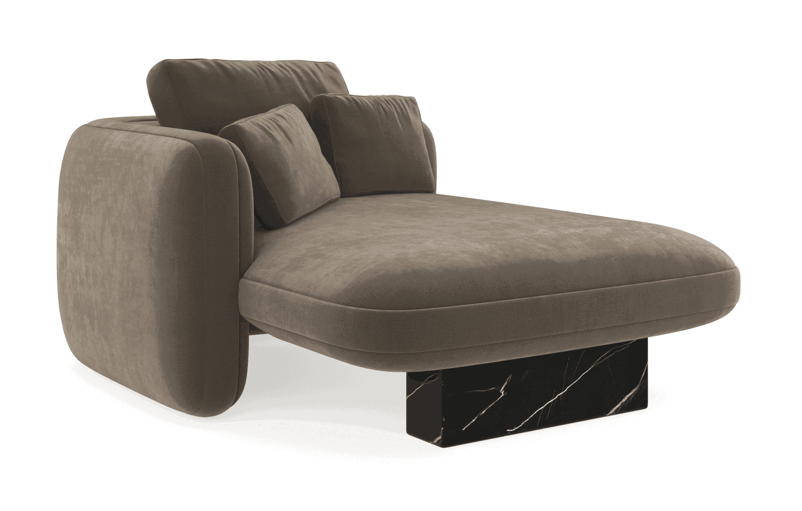 Caracole UPH-425V-LH5-A Overlap LAF Chaise Dark Taupe