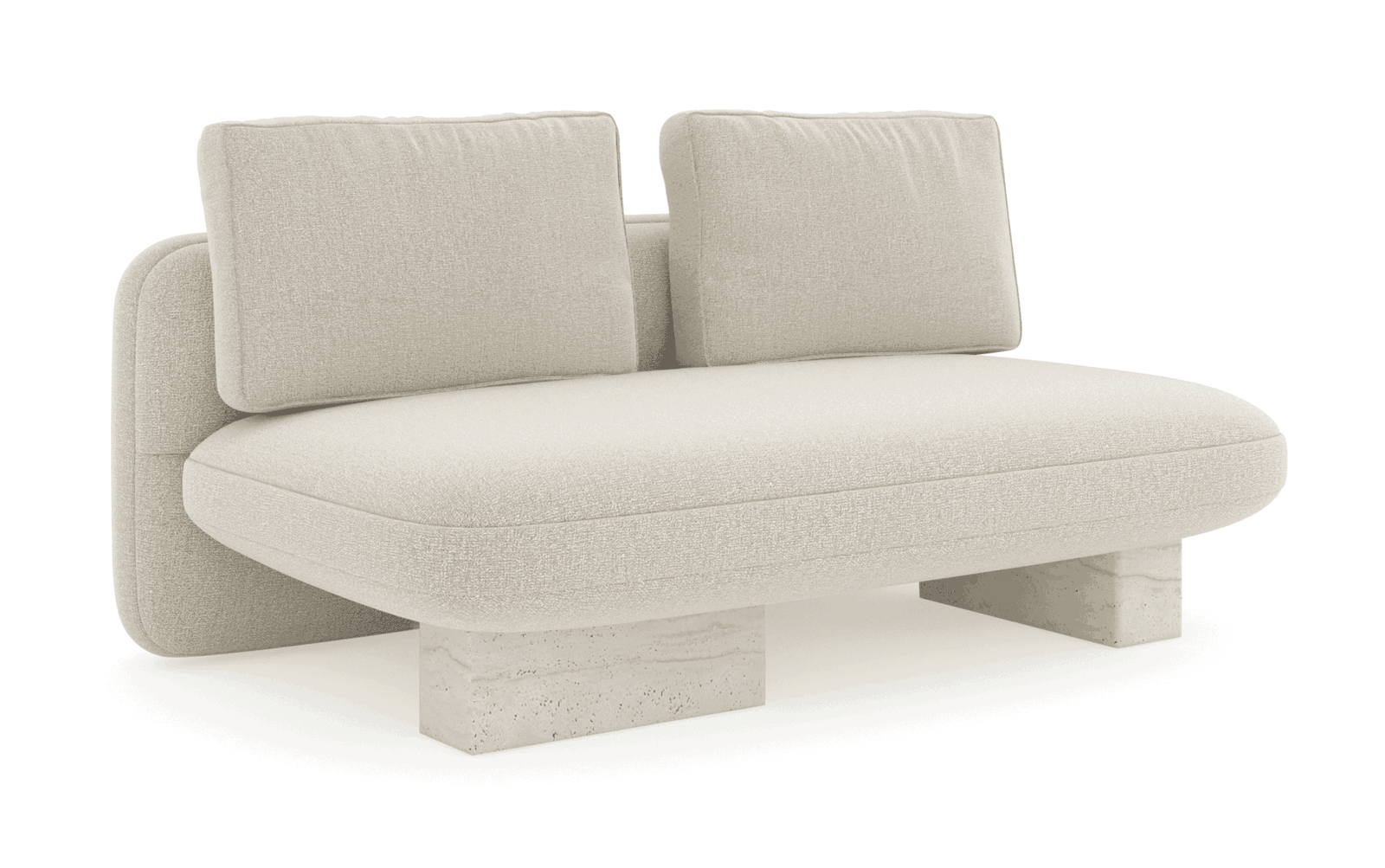 Caracole UPH-425V-AL5-B Overlap Armless Loveseat Ecru