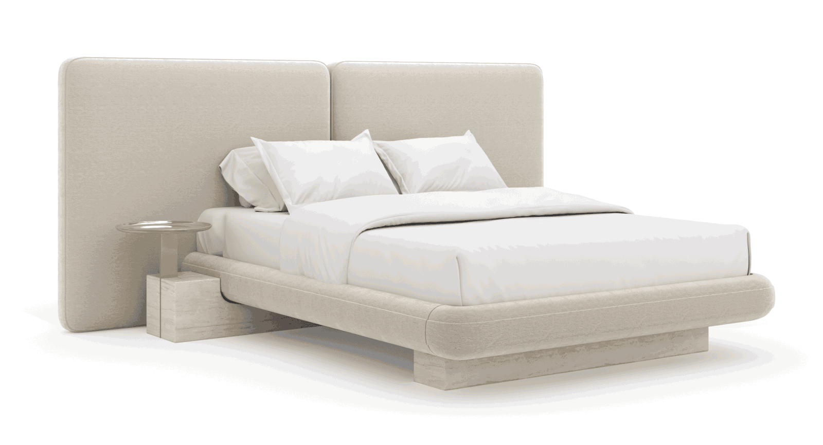 Caracole CLA-425V-108 Overlap Uph 2 Panel Qn Bed Ivory