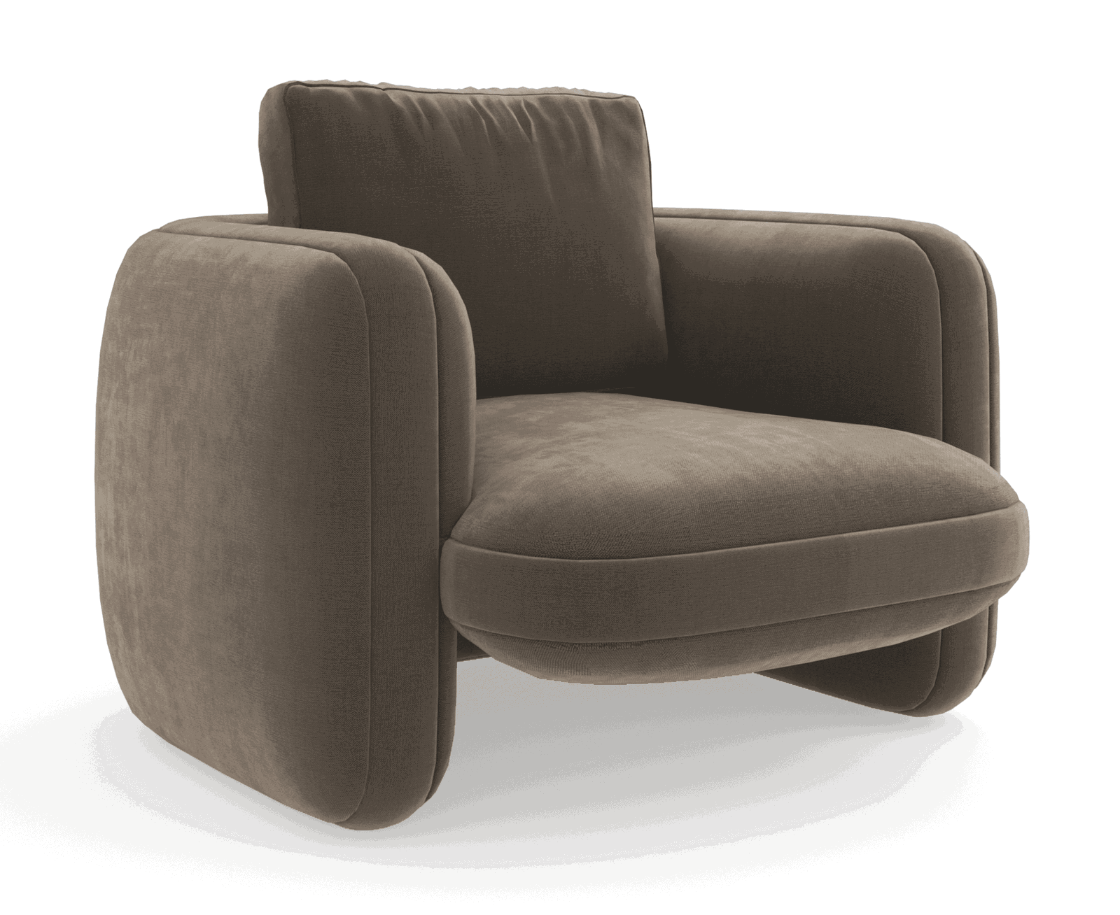 Caracole UPH-425V-032-A Overlap Chair Dark Taupe