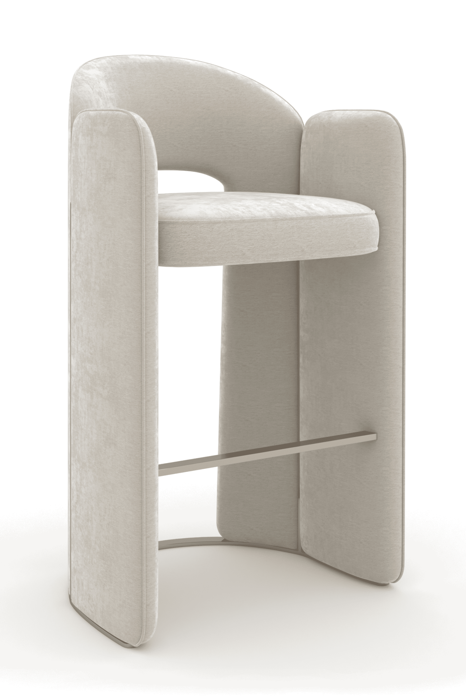 Caracole CLA-425V-301 Overlap Bar Stool Ivory