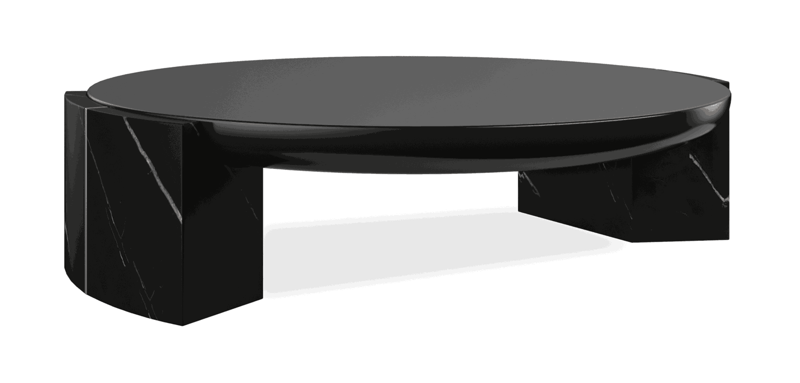 Caracole CLA-425V-407 Overlap Round Cocktail Table Dark