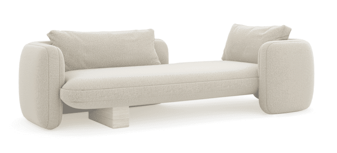 Caracole UPH-425V-072-B Overlap Bedroom Chaise Ecru