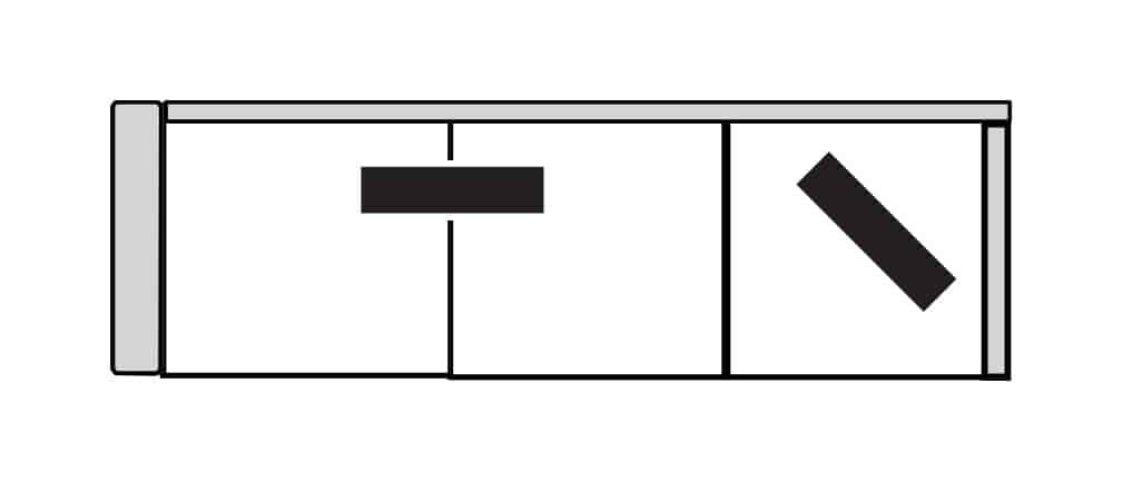 Four Seasons 75095CS-LSF BENTON LSF 3 SEAT CORNER SOFA