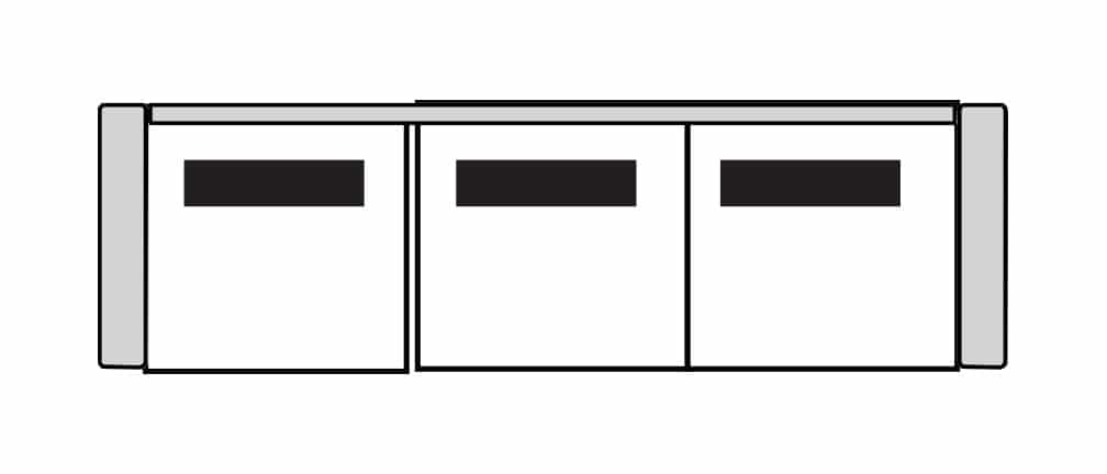 Four Seasons 75095S BENTON 3 SEAT SOFA