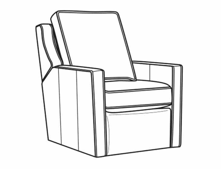 CR Laine L1726-05SWMR Harper Leather Swivel Manual Recliner