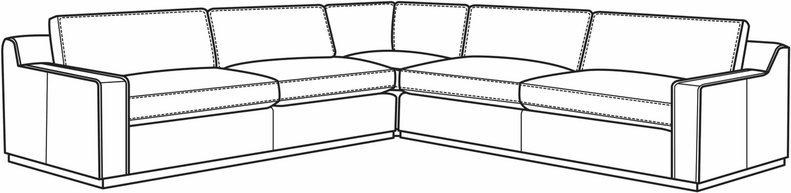 CR Laine L4770 Clark Leather Sectional