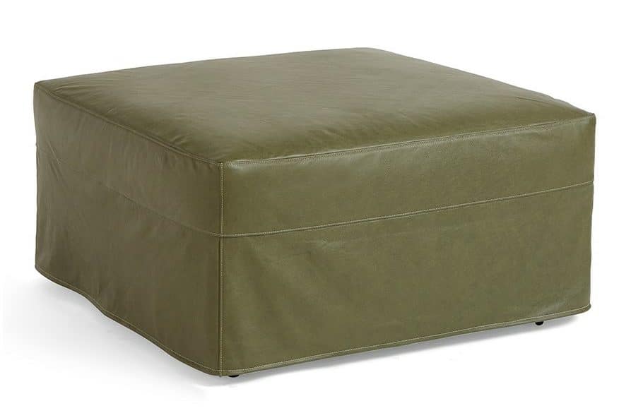 Four Seasons L-Large Square Ottoman LARGE SQUARE LEATHER OTTOMAN