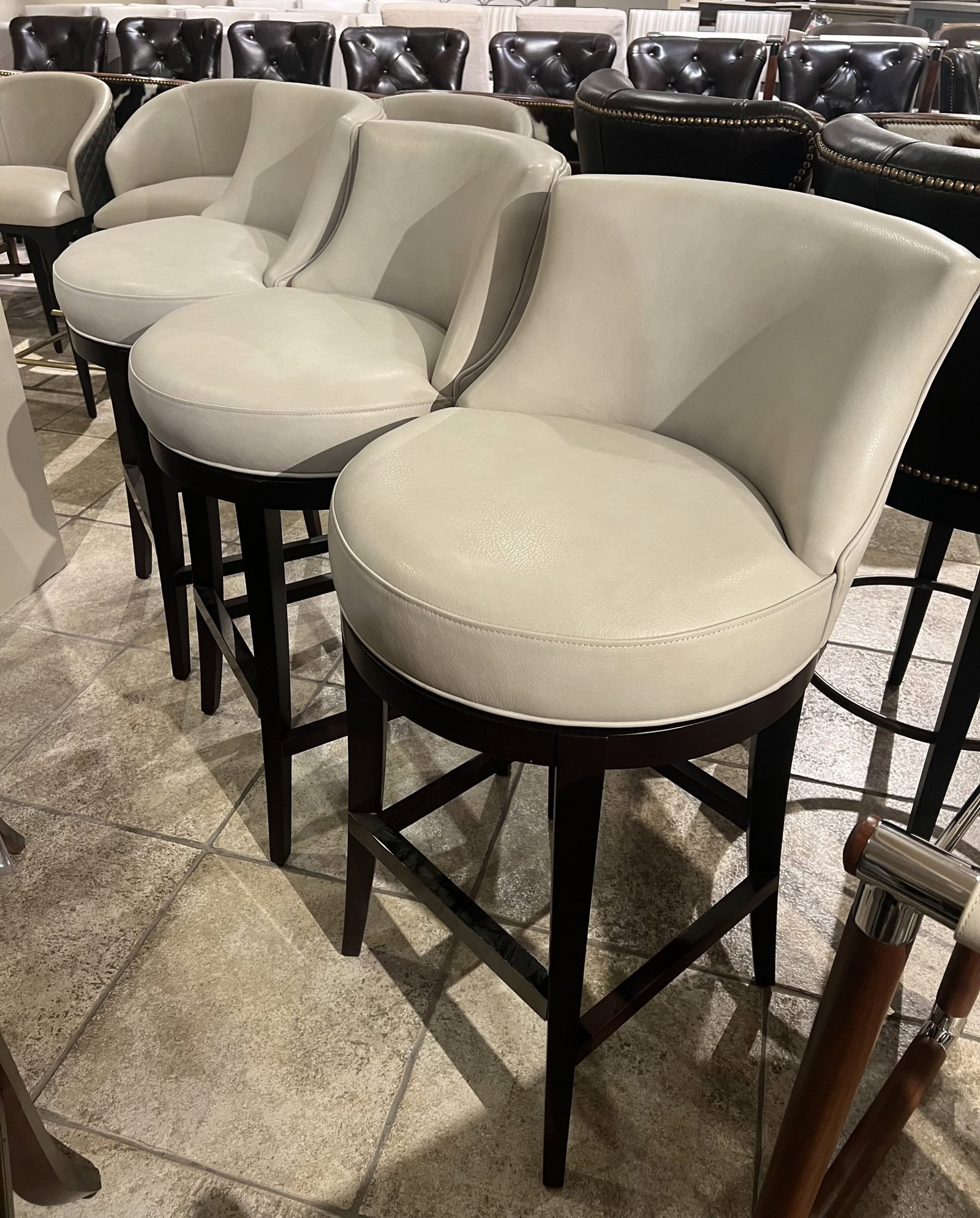 Century PLR-3855B-PAPYRUS/50 Dutton Swivel Bar Stools